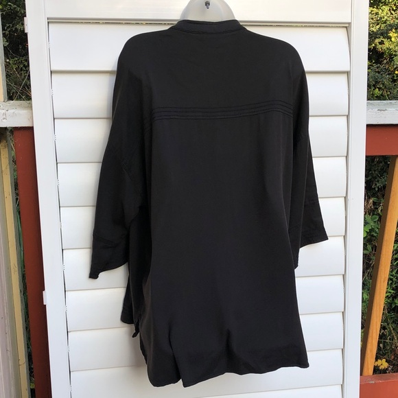 Soft Surroundings Black Zip-Front Blouse - Picture 10 of 12